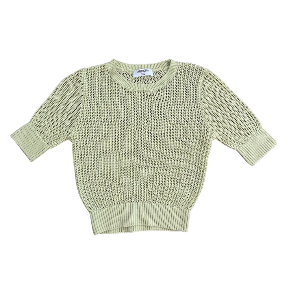 Double Zero Green Crochet Top